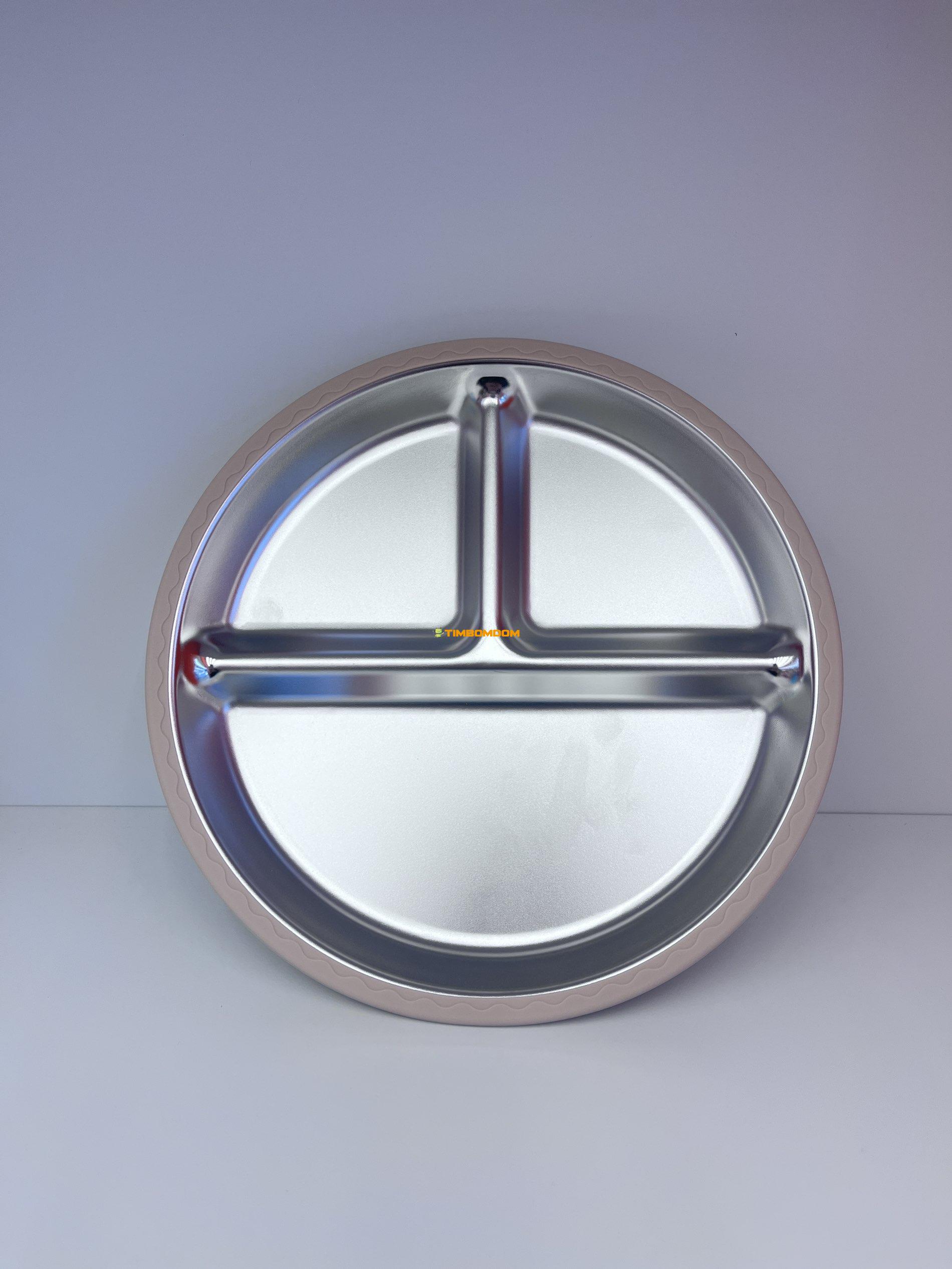 Stainless Steel Baby Suction Plate with Silicone Base