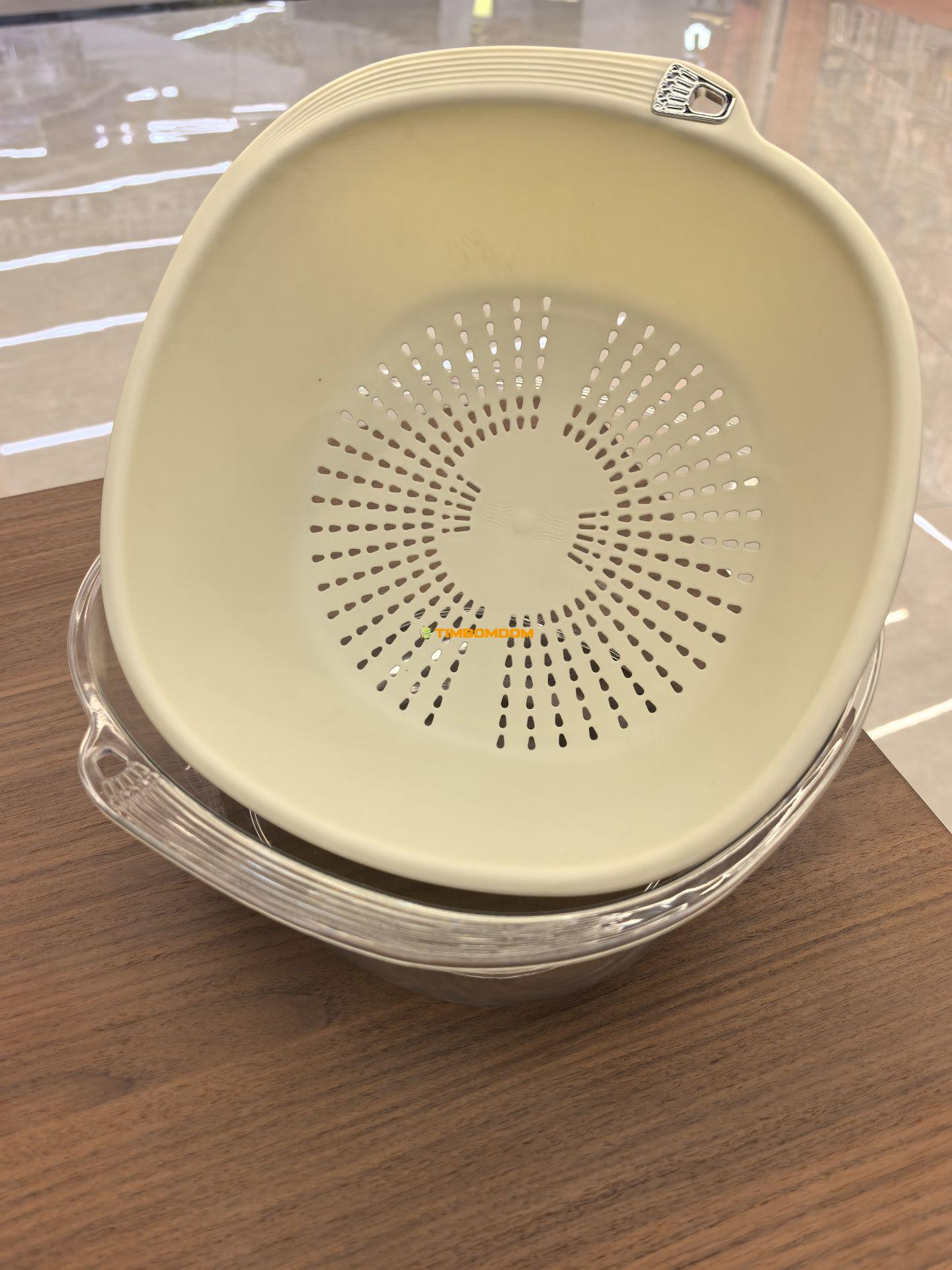 Double-Layer Drain Basket with Inner Colander