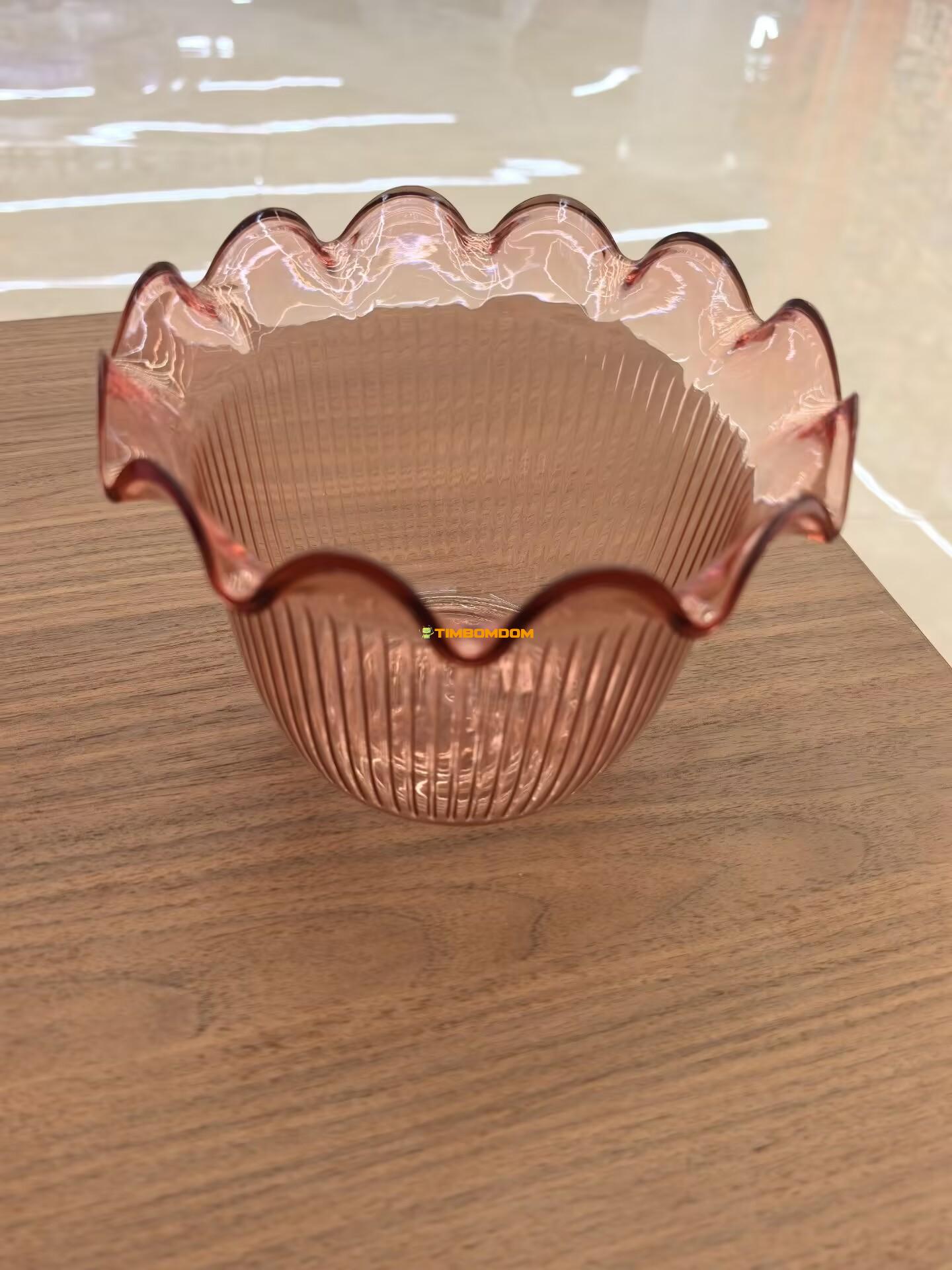 Clear Ribbed Dessert Bowl Clear Ribbed Dessert Bowl - TBD1180548.jpg