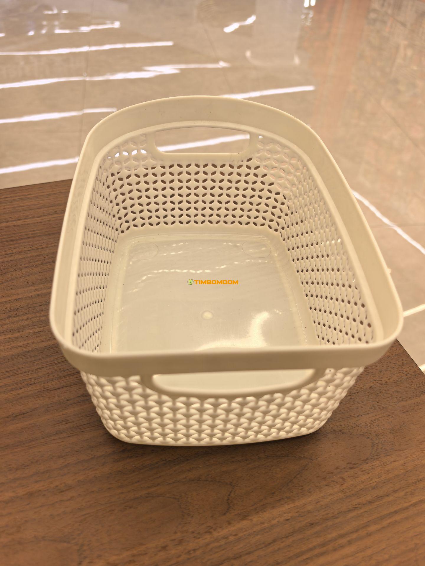 Plastic Storage Basket with Handles Plastic Storage Basket with Handles - TBD1180589.jpg