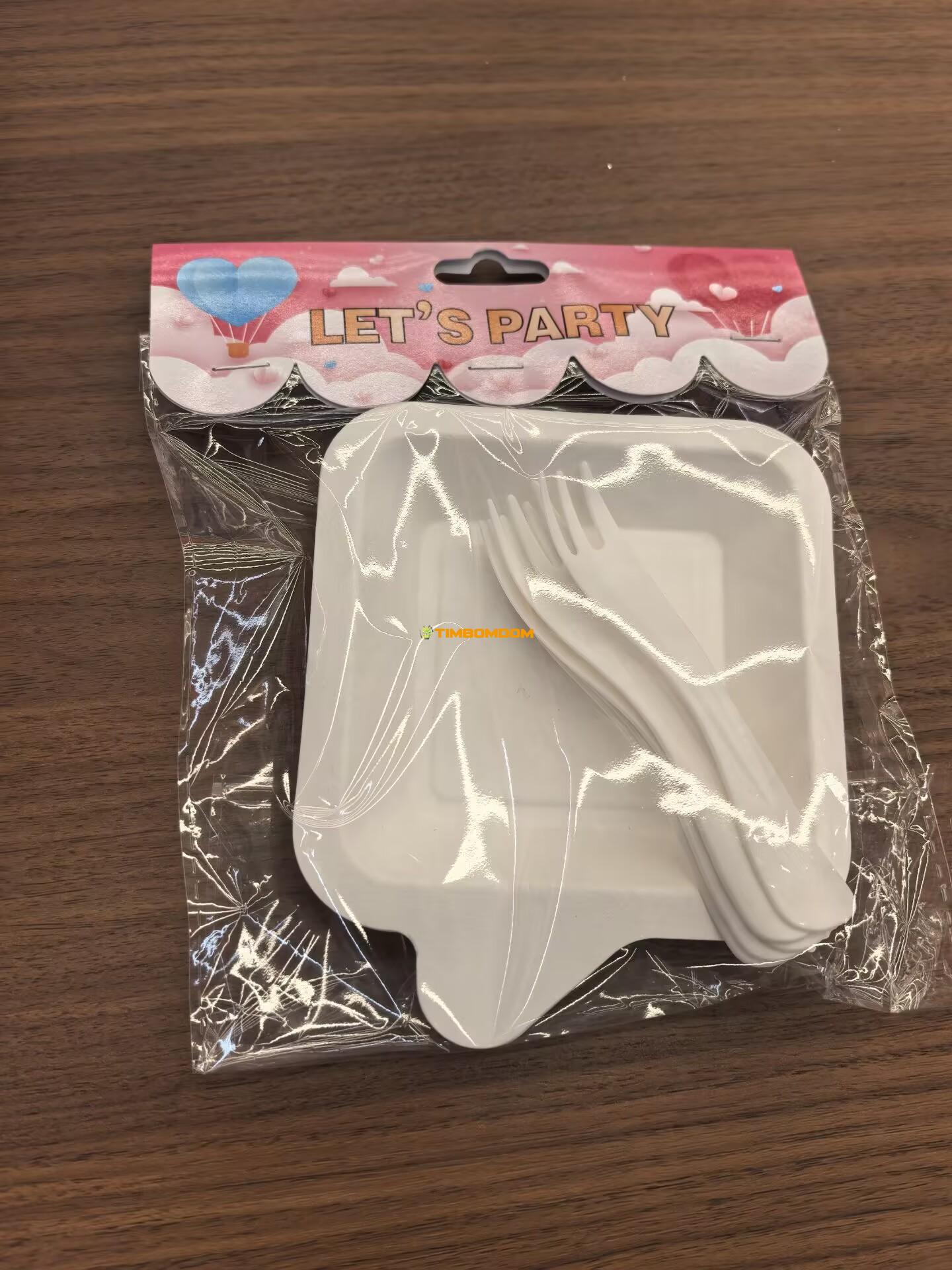 Square Paper Plate & Fork 10pcs Square Paper Plate & Fork 10pcs - TBD1180724.jpg