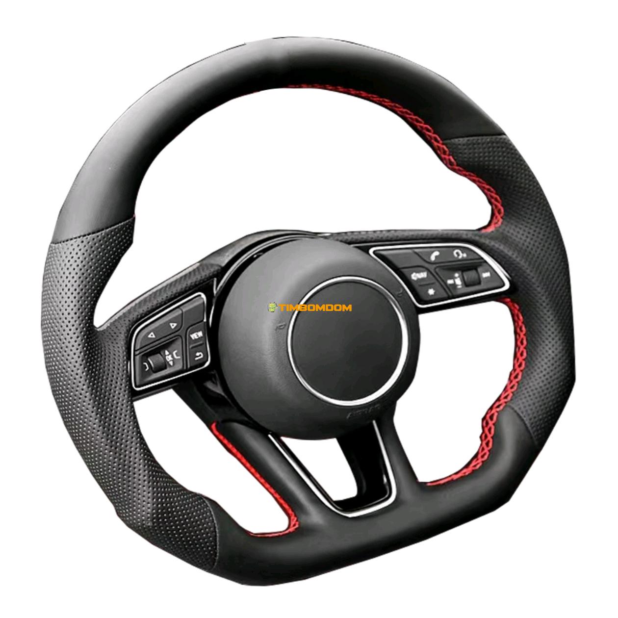 Audi A4L Flat Bottom Sport Leather Steering Wheel