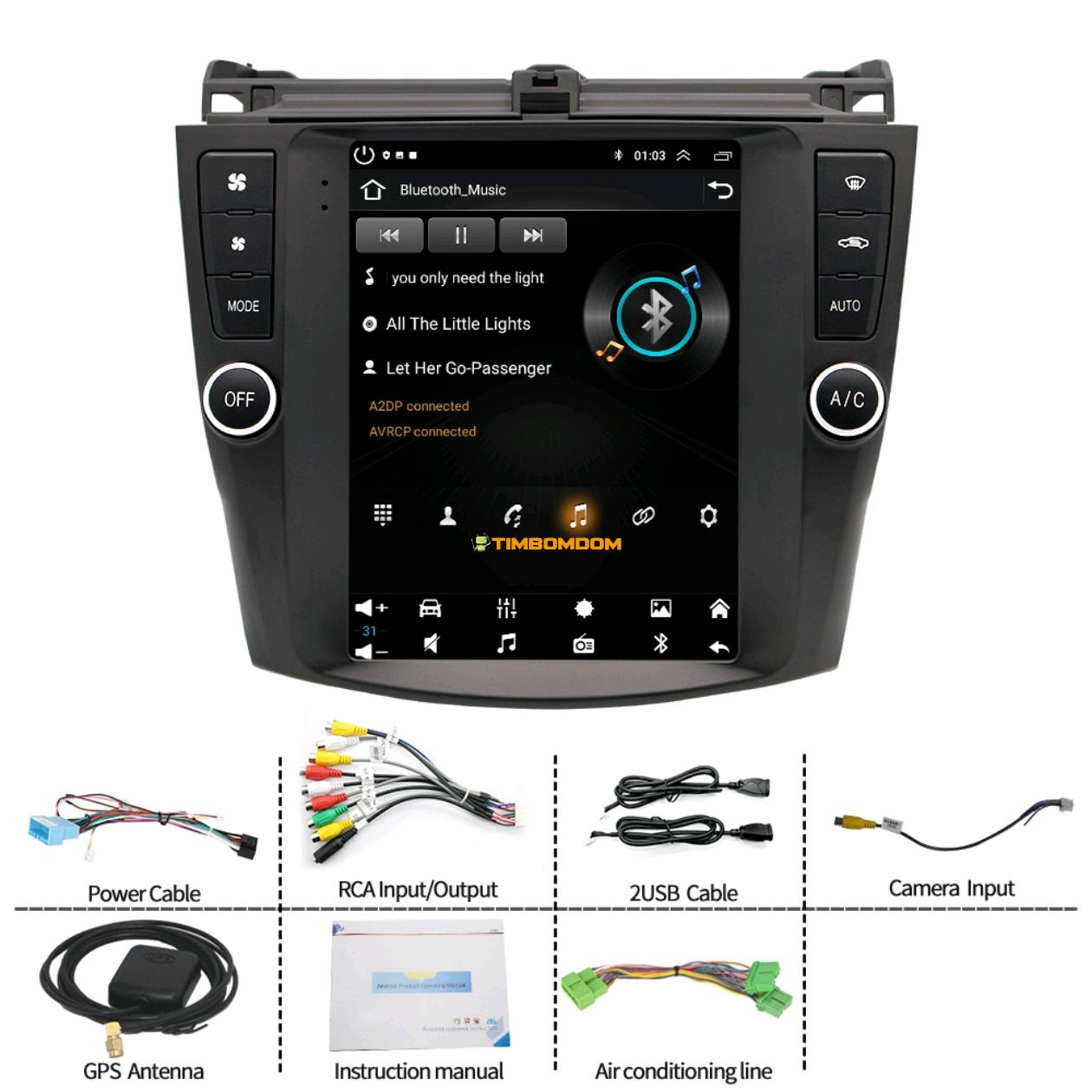Honda Accord Seventh Generation Vertical Screen Android Navigation