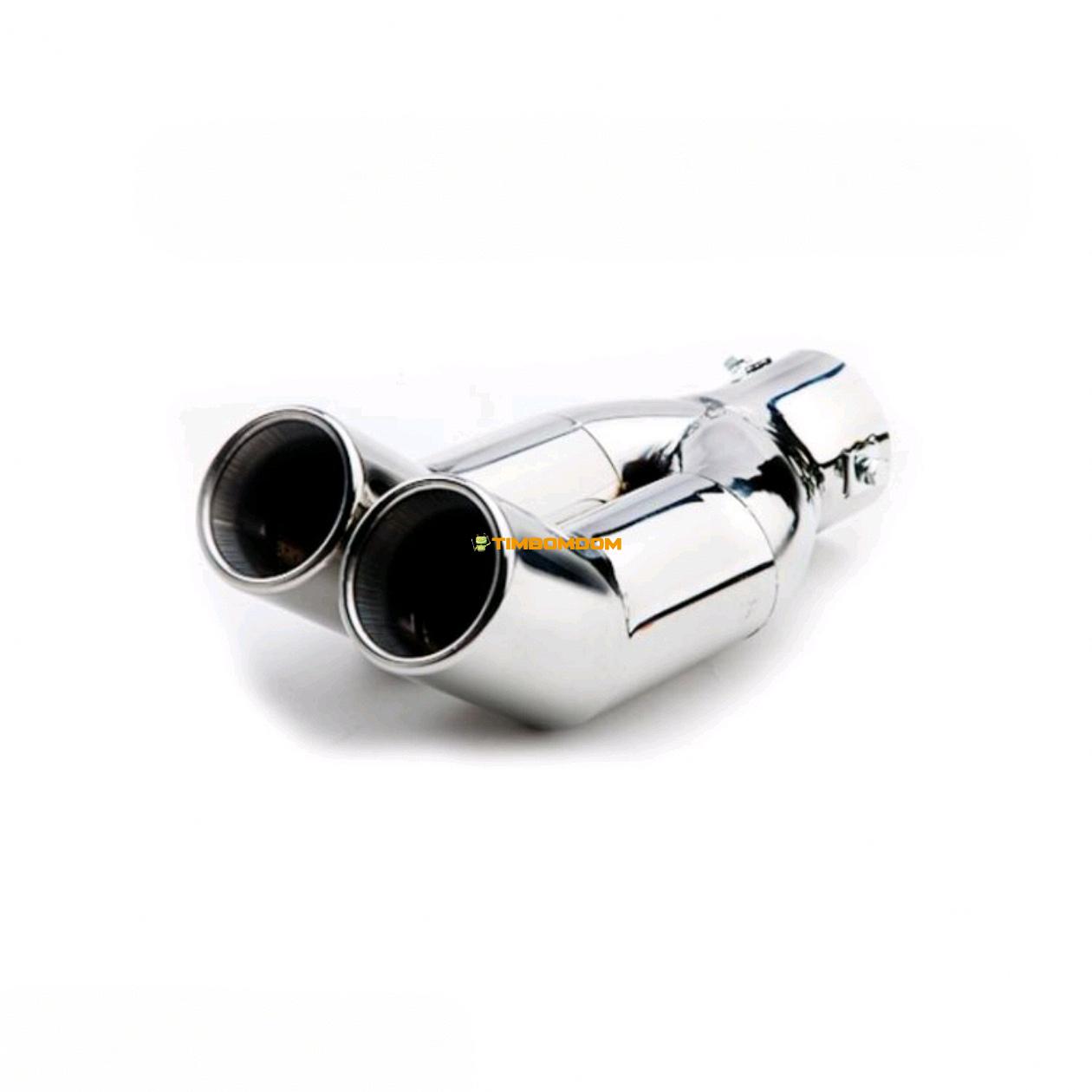 4s Store Special Supply Double Pipe Tail Throat Universal Exhaust Pipe Muffler