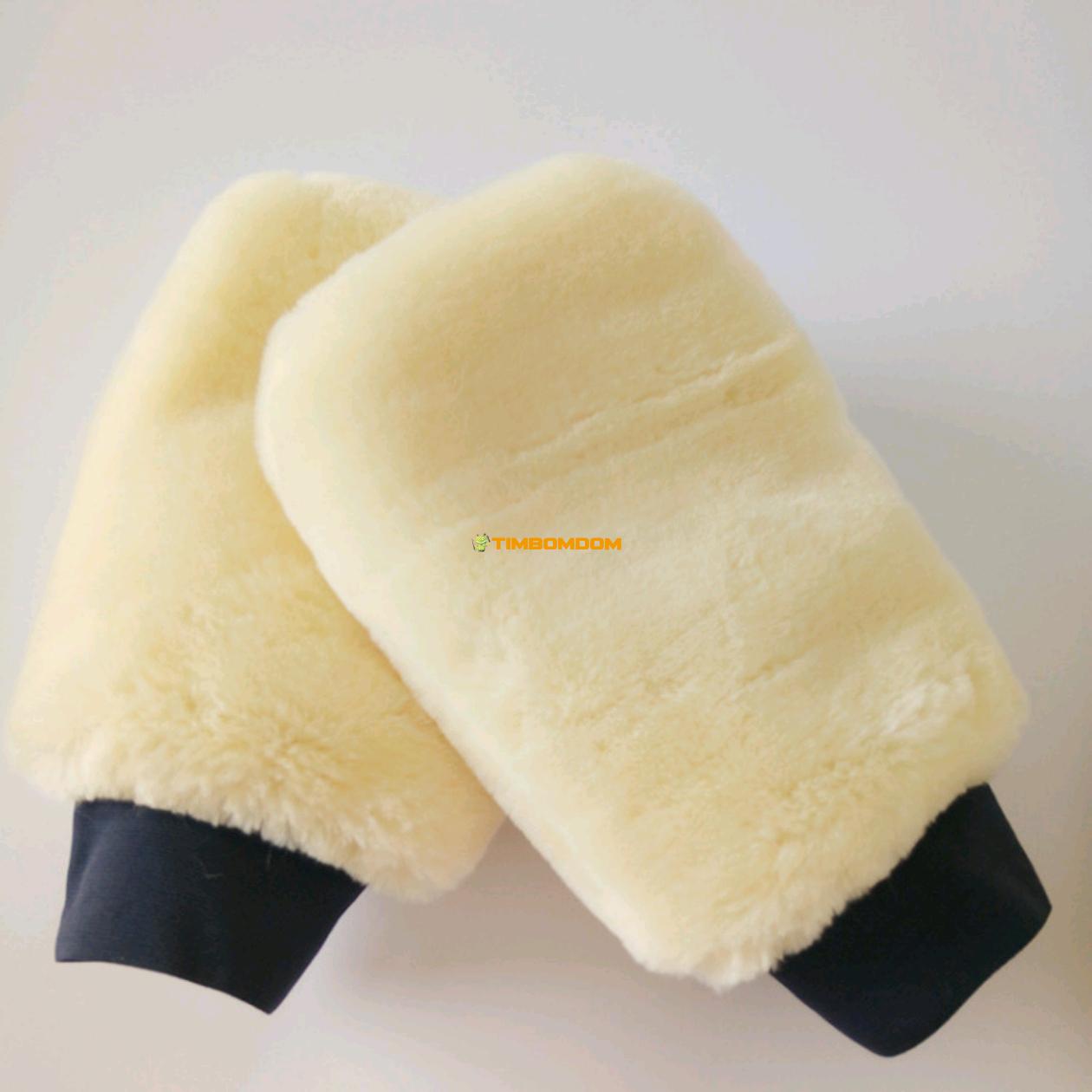 Winter Car Wash Wool Gloves Double Sided Car Wipe Waxing Tool
