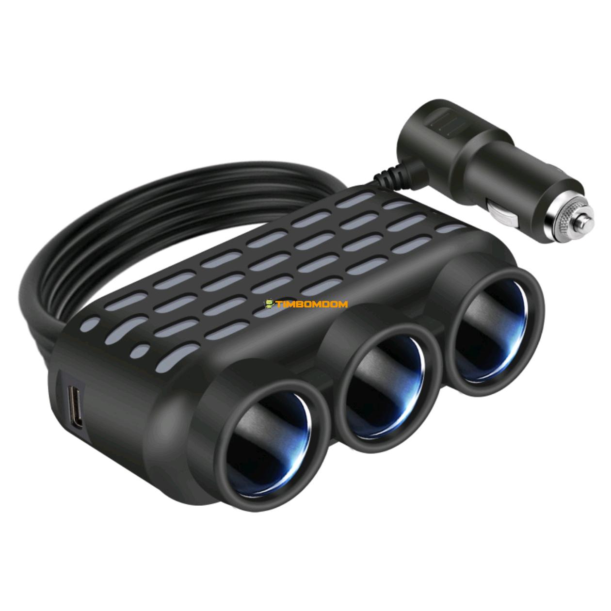 Colorful Light Car One for Three Cigarette Lighter Charger Fast Charge Colorful Light Car One for Three Cigarette Lighter Charger Fast Charge - TBD1183817.jpg