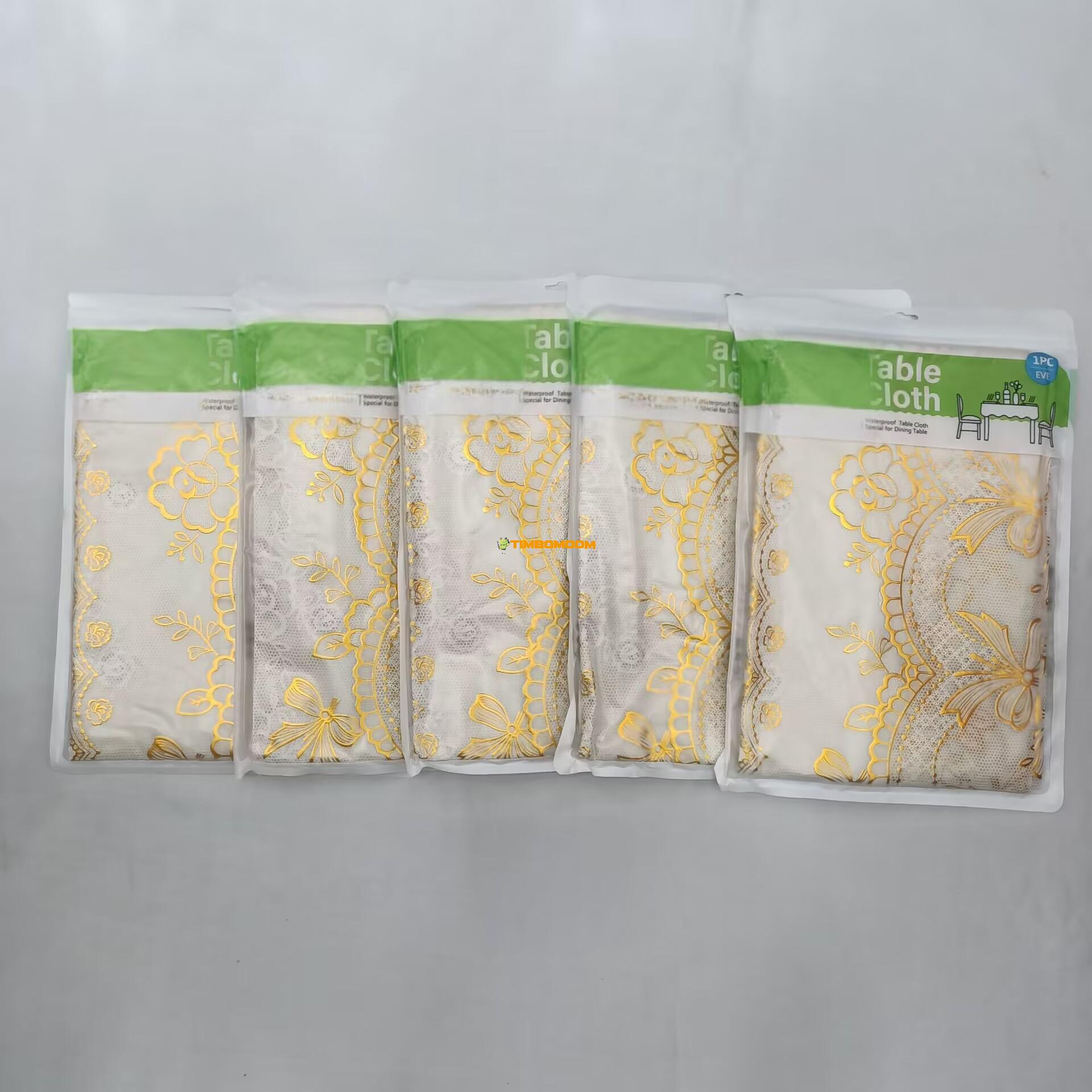 Hot Stamping Gold Tablecloth / Metallic Gold Foil Tablecloth