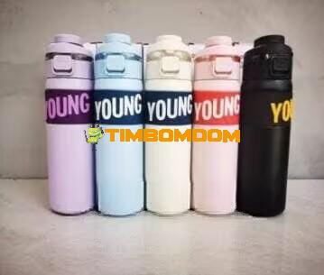 304 Stainless Steel Dual-Drink Sports Water Bottle 650ml