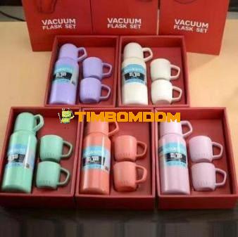 201 Stainless Steel Macaron Three-Piece Water Bottle Set 600ml