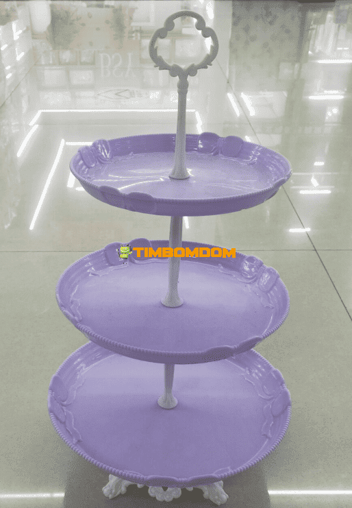 Three-tiered fruit plate with a stand Three-tiered fruit plate with a stand - TBD1185760.png