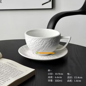 White Stone texture Coffee Cup & Saucer  - TBD1186114.jpg