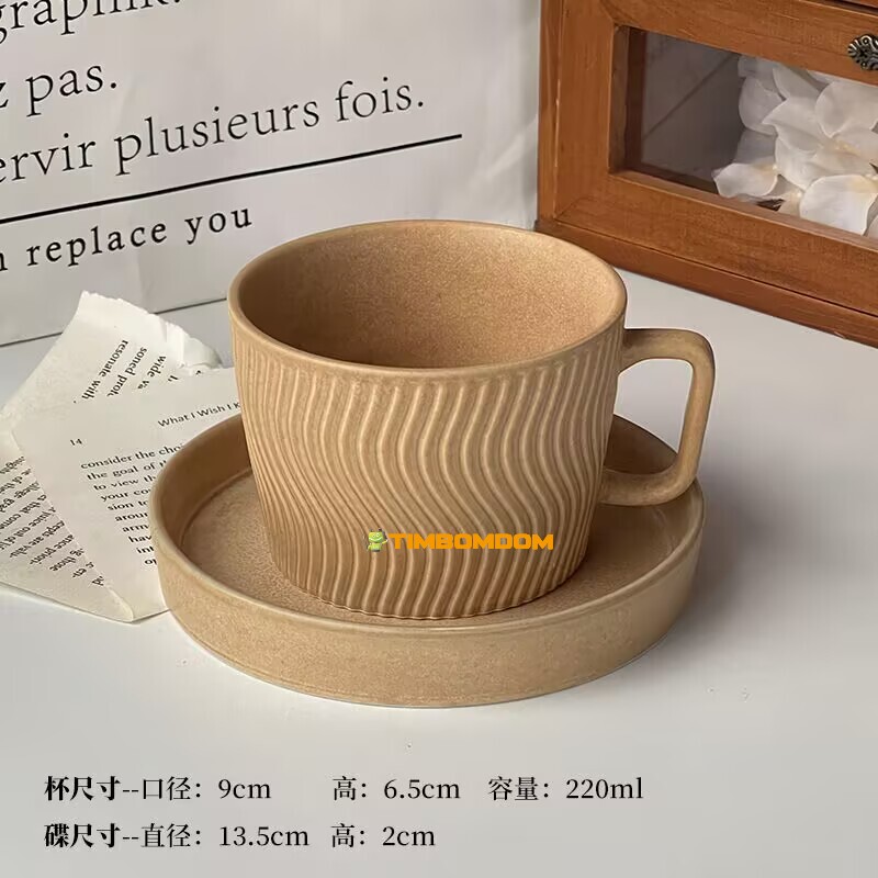 Wavy Cream yellow Coffee Cup & Saucer Wavy Cream yellow Coffee Cup & Saucer - TBD1186118.jpg