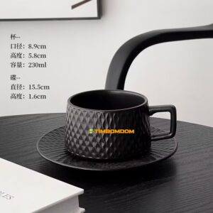 Black stripe Ceramic Coffee Cup & Saucer  - TBD1186121.jpg