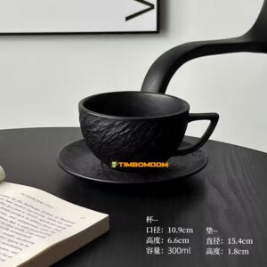 Black Stone texture Coffee Cup & Saucer  - TBD1186123.jpg