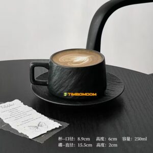 Black Stone texture Coffee Cup & Saucer  - TBD1186127.jpg