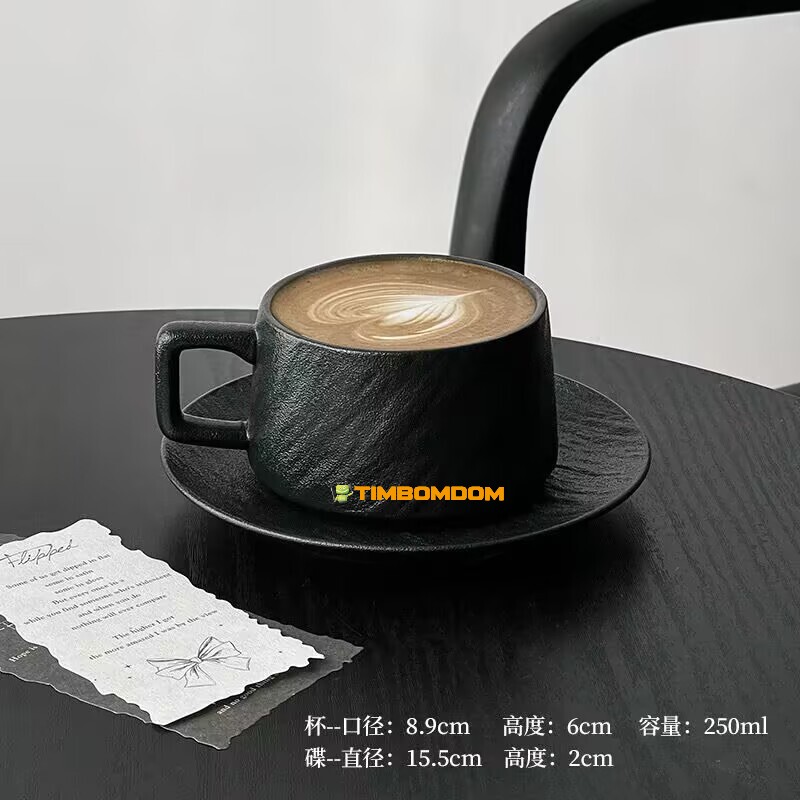 Black Stone texture Coffee Cup & Saucer Black Stone texture Coffee Cup & Saucer - TBD1186127.jpg