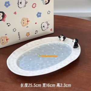 Penguin Oval Ceramic Serving Plate  - TBD1186136.jpg