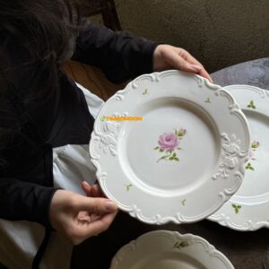 Flower Ceramic Plate 8.5Inch 22*2cm  - TBD1186195.jpg