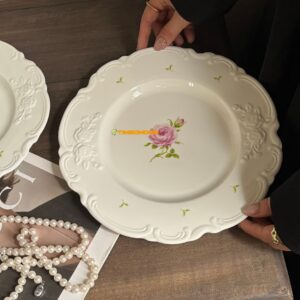 Flower Ceramic Plate 10Inch 25.5*2.5cm  - TBD1186196.jpg