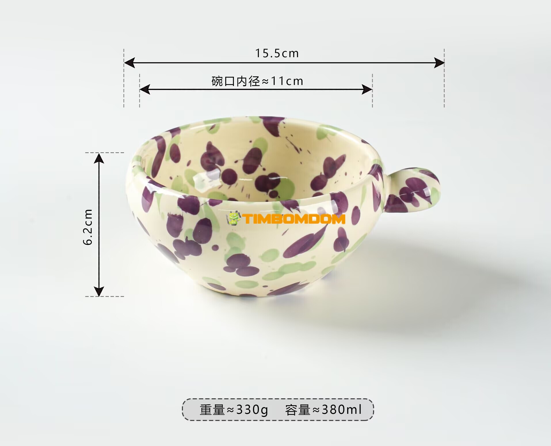 Painted ceramic plate 5Inch 15.5*6.2cm Painted ceramic plate 5Inch 15.5*6.2cm - TBD1186206.jpg