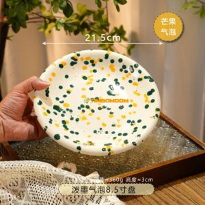 Painted ceramic plate 8.5Inch 21.5*3cm  - TBD1186210.jpg