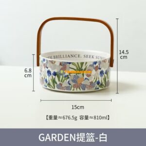 Painted Ceramic basket 15*14.5*6.8cm  - TBD1186221.jpg