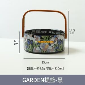Painted Ceramic basket 15*14.5*6.8cm  - TBD1186222.jpg