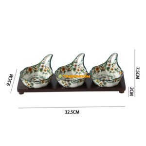 Flower Pattern Ceramic Saucer 150ml 3pcs set  - TBD1186245.jpg