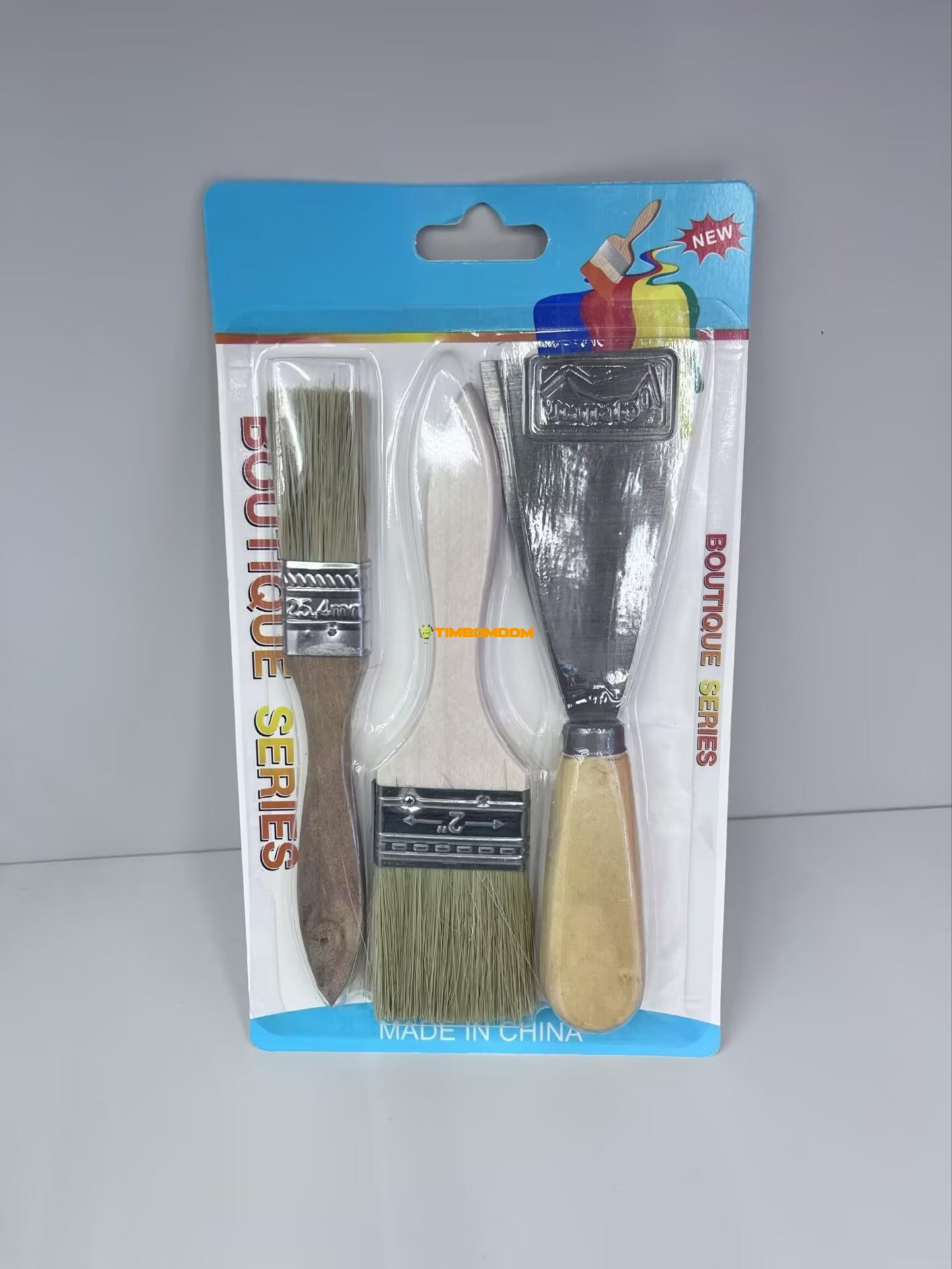 Wood Handle Paint Brush & Putty Knife 3-in-1 Wood Handle Paint Brush & Putty Knife 3-in-1