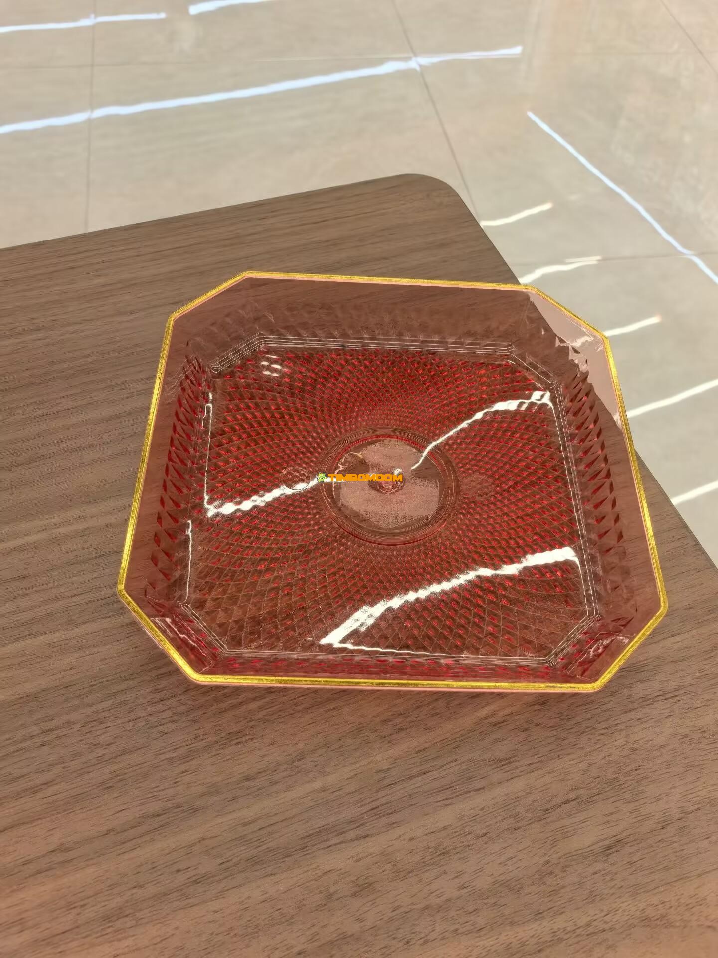 Octagonal Clear Snack Plate Octagonal Clear Snack Plate