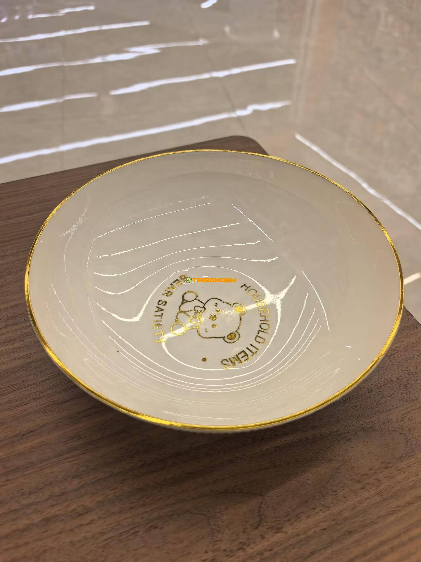 Bear Printed Flower Snack Plate Bear Printed Flower Snack Plate