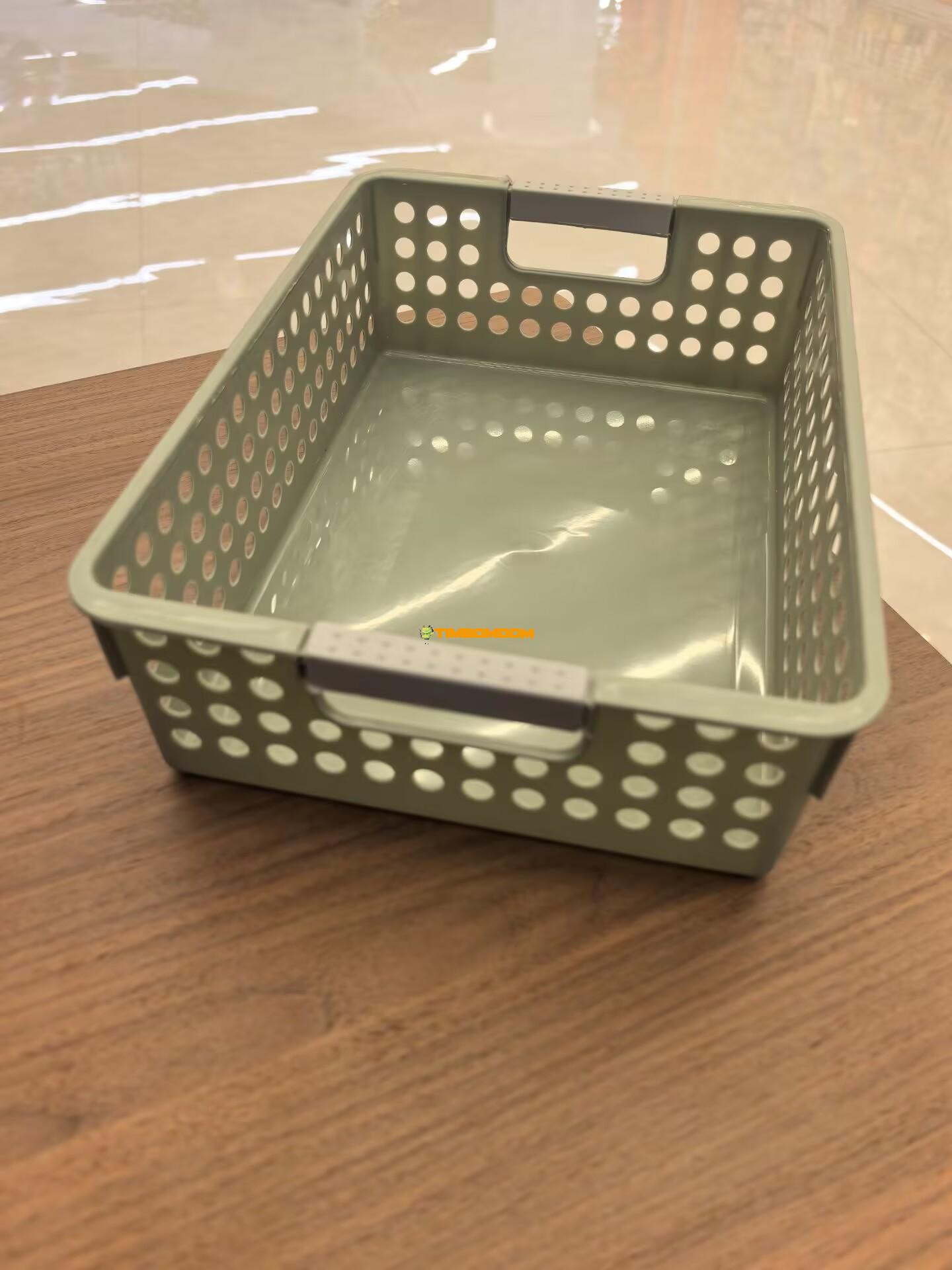 Plastic Perforated Storage Basket with Handles Plastic Perforated Storage Basket with Handles