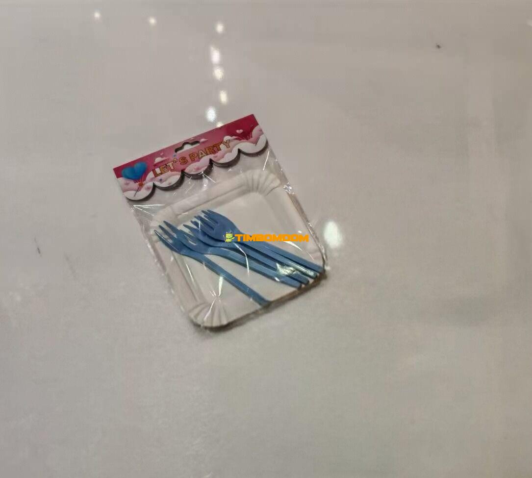 Square Plate & Fork 20pcs Square Plate & Fork 20pcs