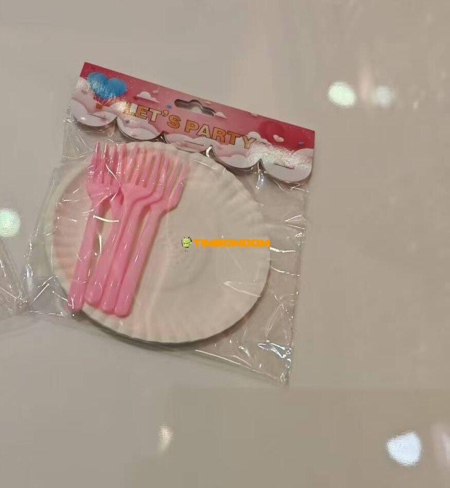 Round Plate & Fork 10pcs Round Plate & Fork 10pcs