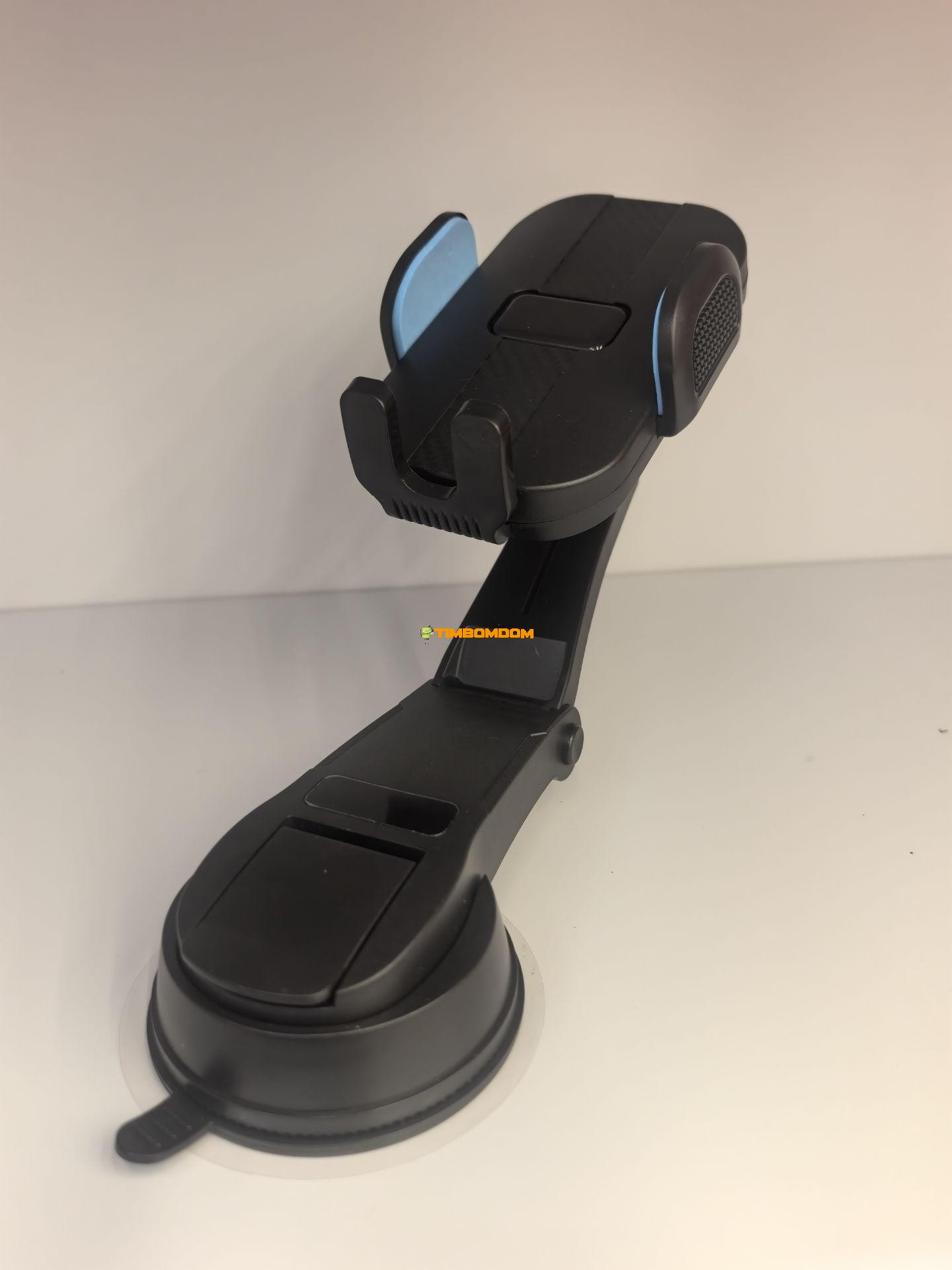 Button locking phone holder Button locking phone holder