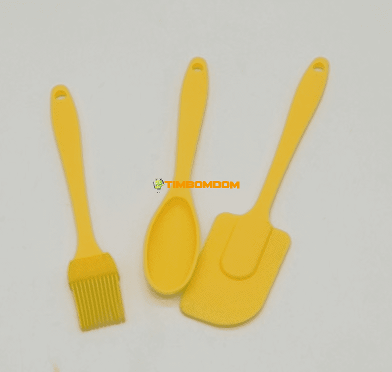 Silicone spatula brush spoon set Silicone spatula brush spoon set