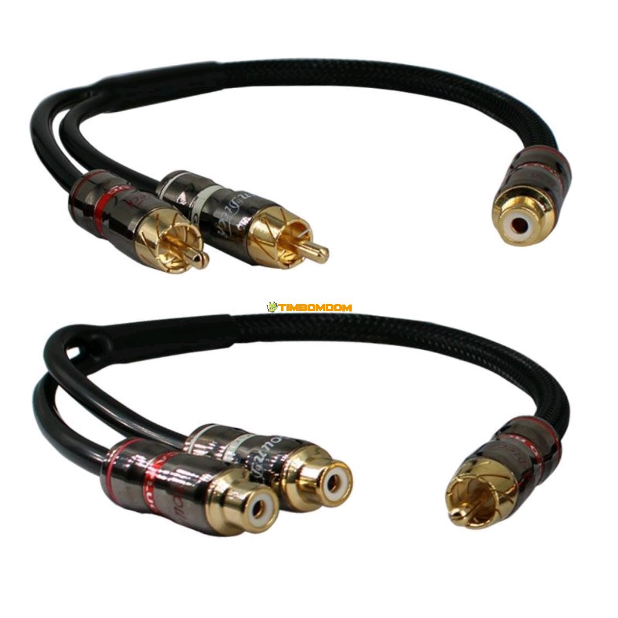 Audiophile One Into Two Pure Copper Audio Cable RCA Audiophile One Into Two Pure Copper Audio Cable RCA