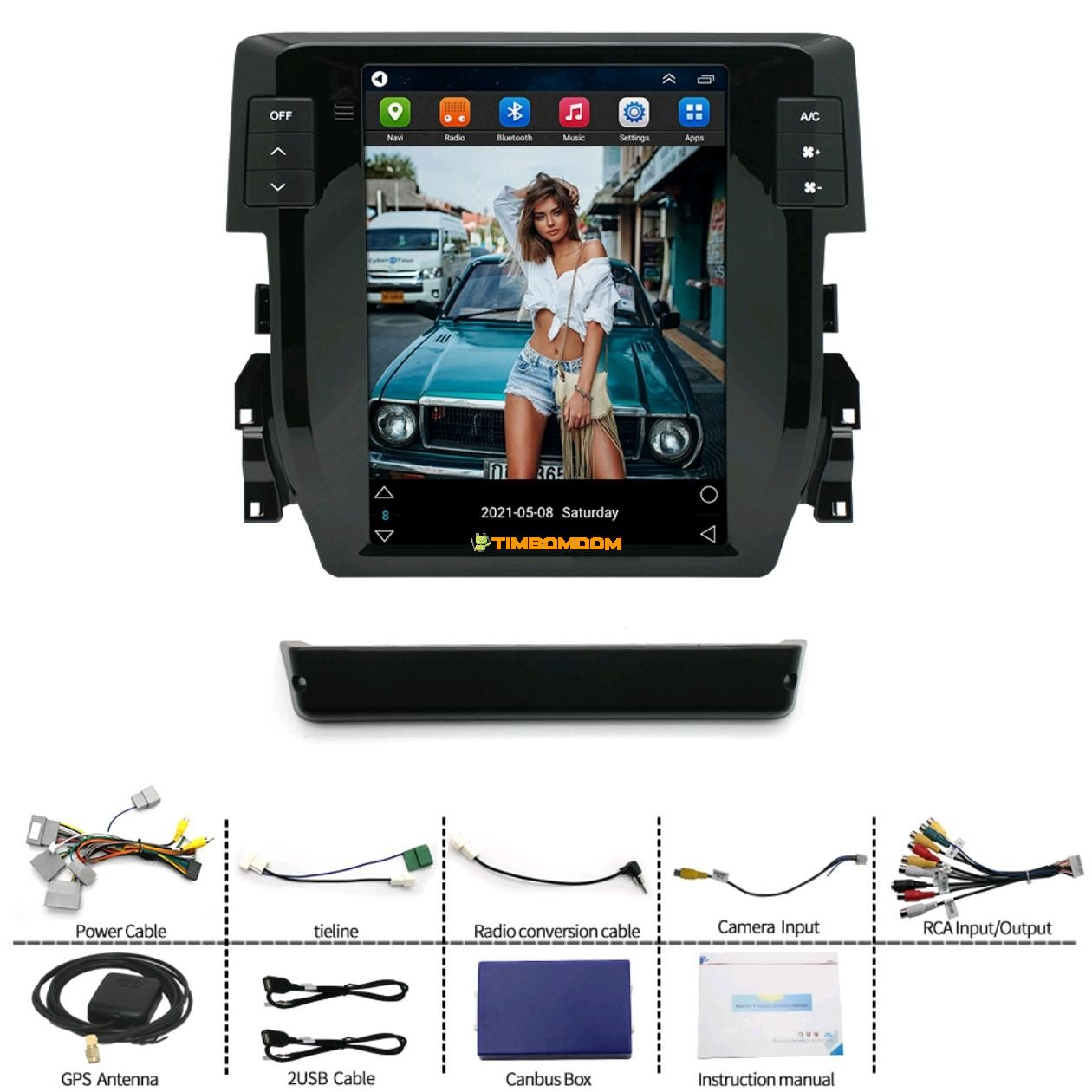 Honda Civic 9.7 Inch Vertical Screen Android Navigation Honda Civic 9.7 Inch Vertical Screen Android Navigation