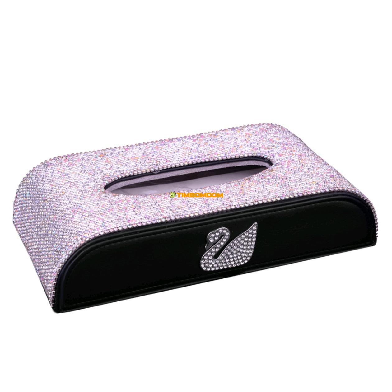 Diamond Car Tissue Box Cover Double Swan Diamond Car Tissue Box Cover Double Swan
