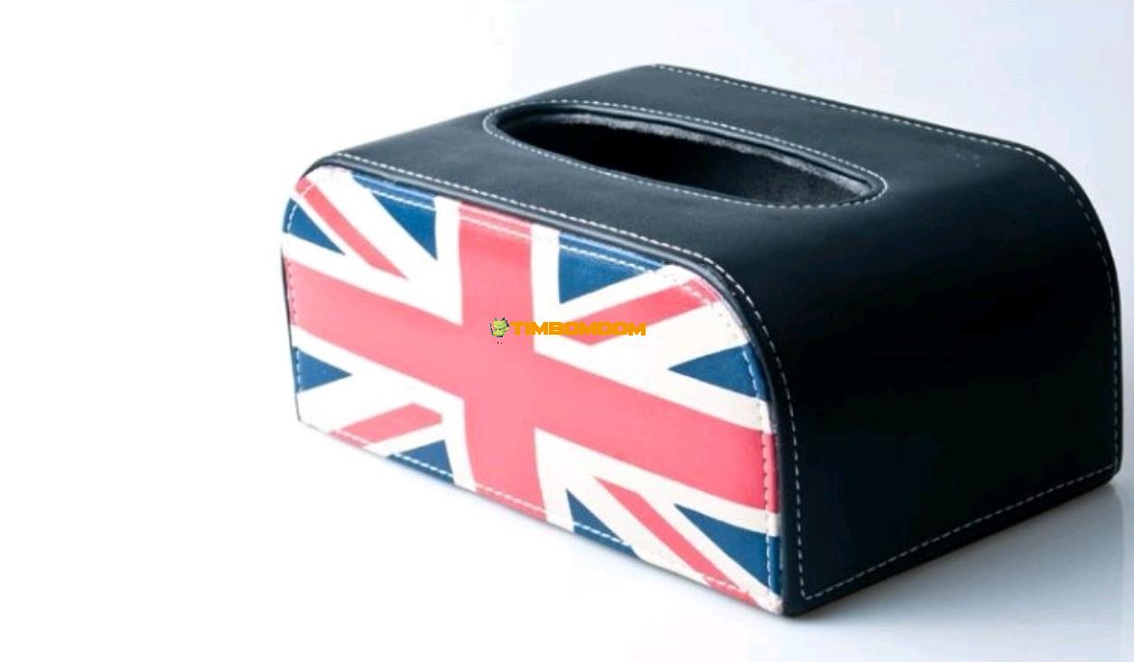 Factory Wholesale Leather Car Tissue Box Union Jack High-End Factory Wholesale Leather Car Tissue Box Union Jack High-End