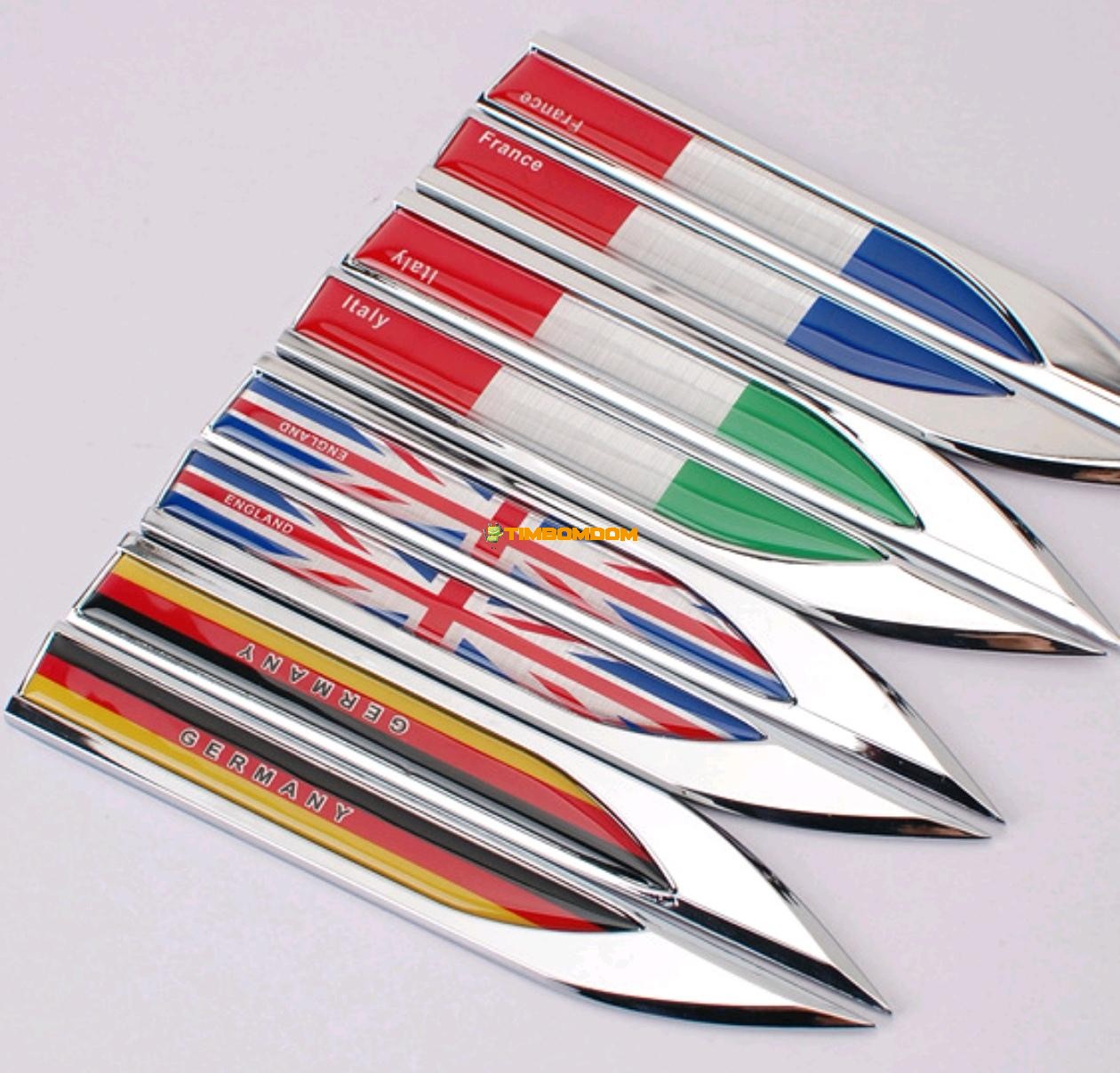 Car Germany France UK Italy Flag Metal Decoration Car Germany France UK Italy Flag Metal Decoration