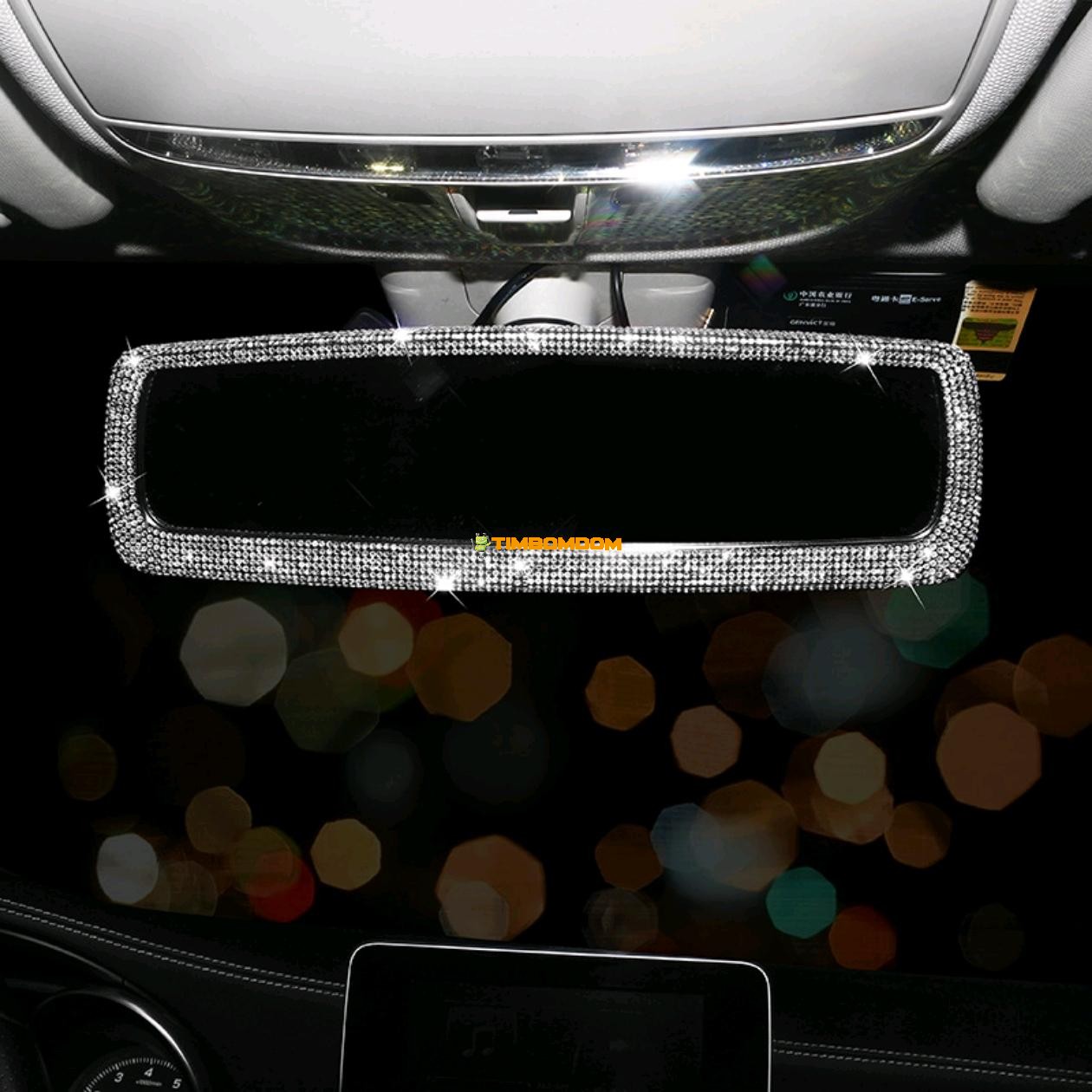 Car Interior Rearview Mirror Decoration High Definition Reversing Mirror Diamond Creative Car Interior Rearview Mirror Decoration High Definition Reversing Mirror Diamond Creative