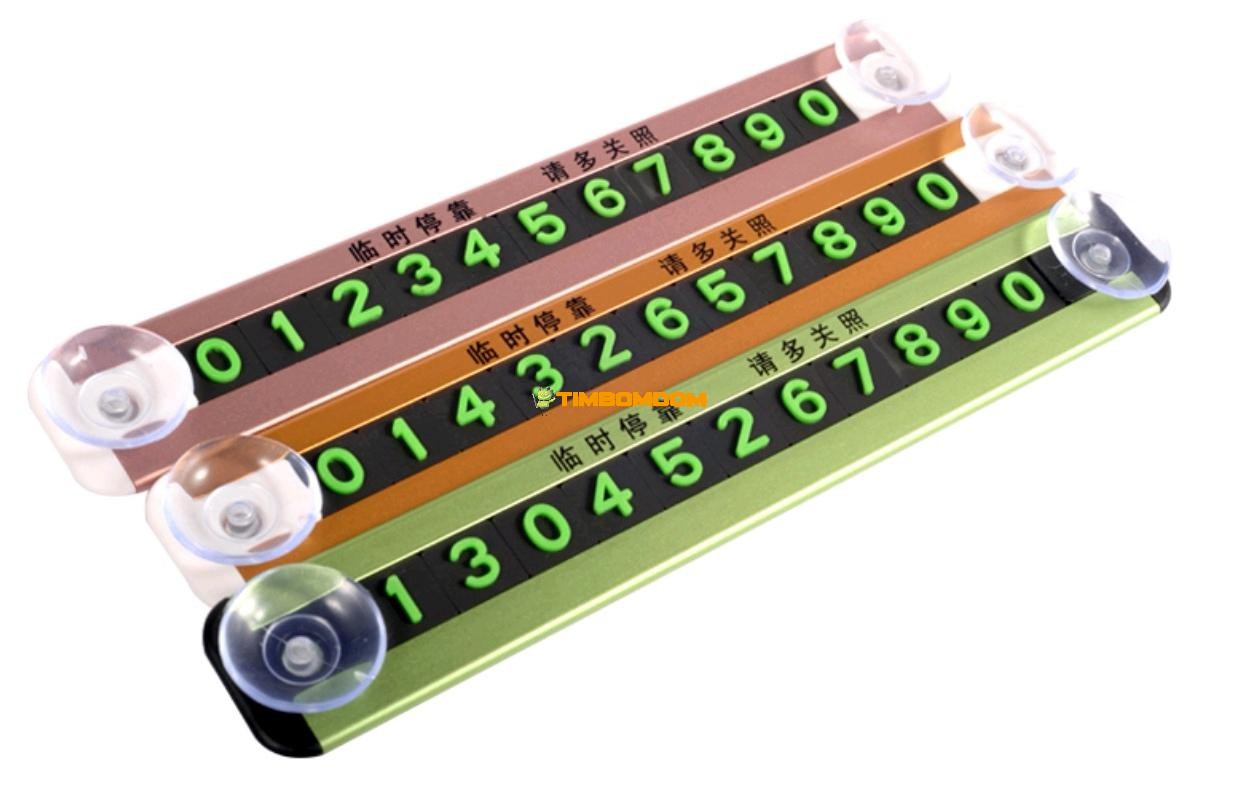 New Hot Suction Cup Aluminum Luminous Parking Card New Hot Suction Cup Aluminum Luminous Parking Card