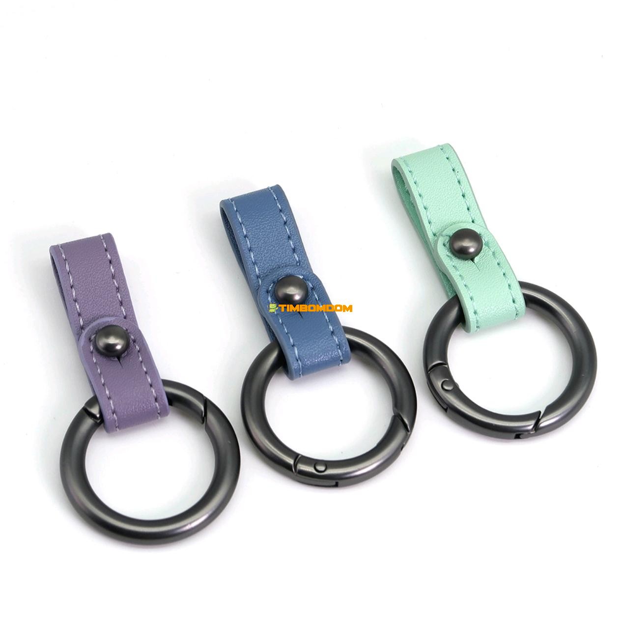Car Line Oil Edge Leather Keychain Ring Car Key Set Leather Buckle Car Line Oil Edge Leather Keychain Ring Car Key Set Leather Buckle