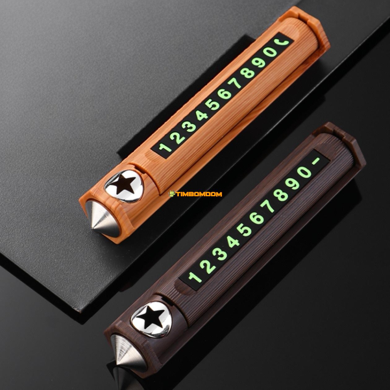 Car Supplies Wood Grain Rolling Temporary Parking Plate Car Supplies Wood Grain Rolling Temporary Parking Plate