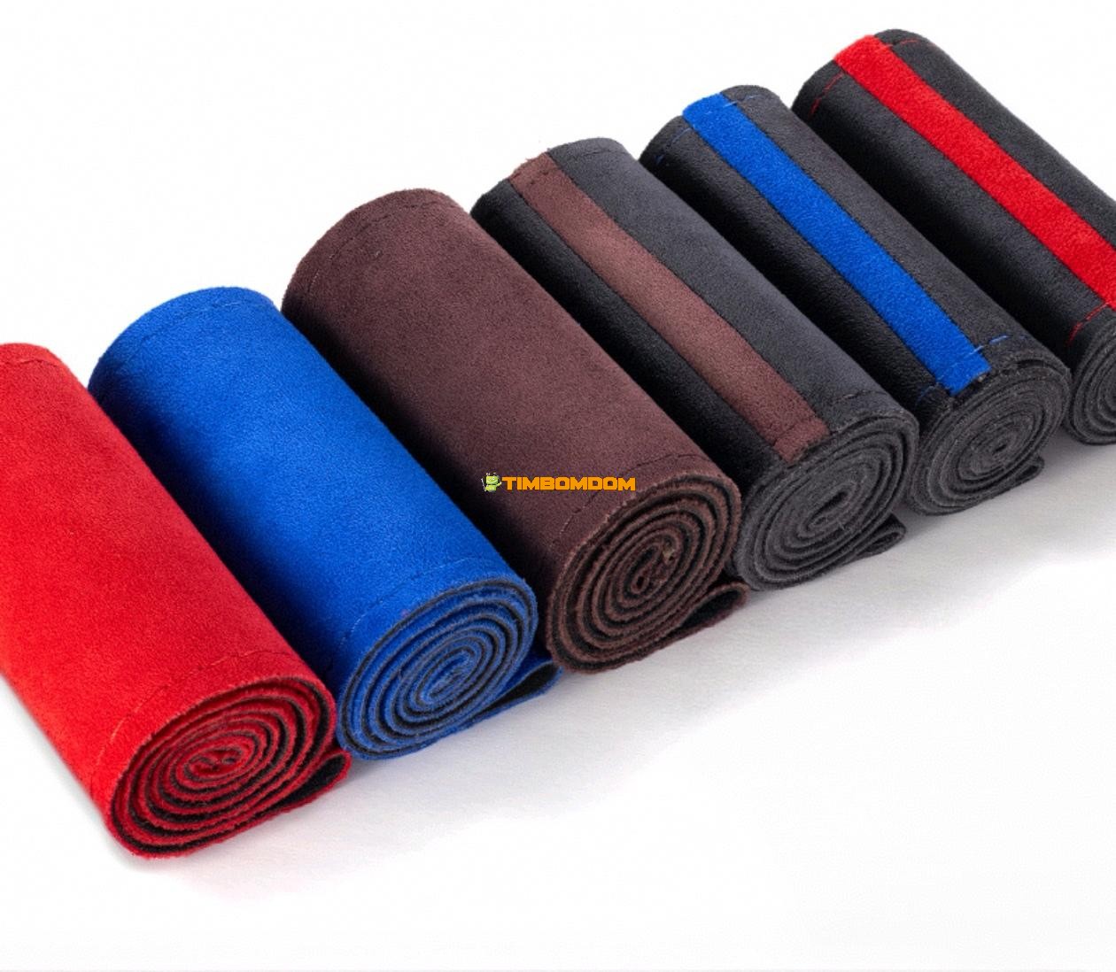 High-End Car Hand-Sewn Steering Wheel Cover Suede Breathable Sweat Absorbent High-End Car Hand-Sewn Steering Wheel Cover Suede Breathable Sweat Absorbent