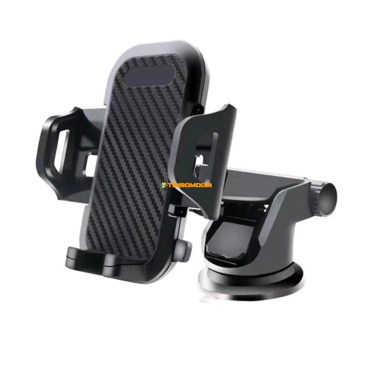 Universal Type Car Phone Holder Black Carbon Fiber Universal Clip Universal Type Car Phone Holder Black Carbon Fiber Universal Clip