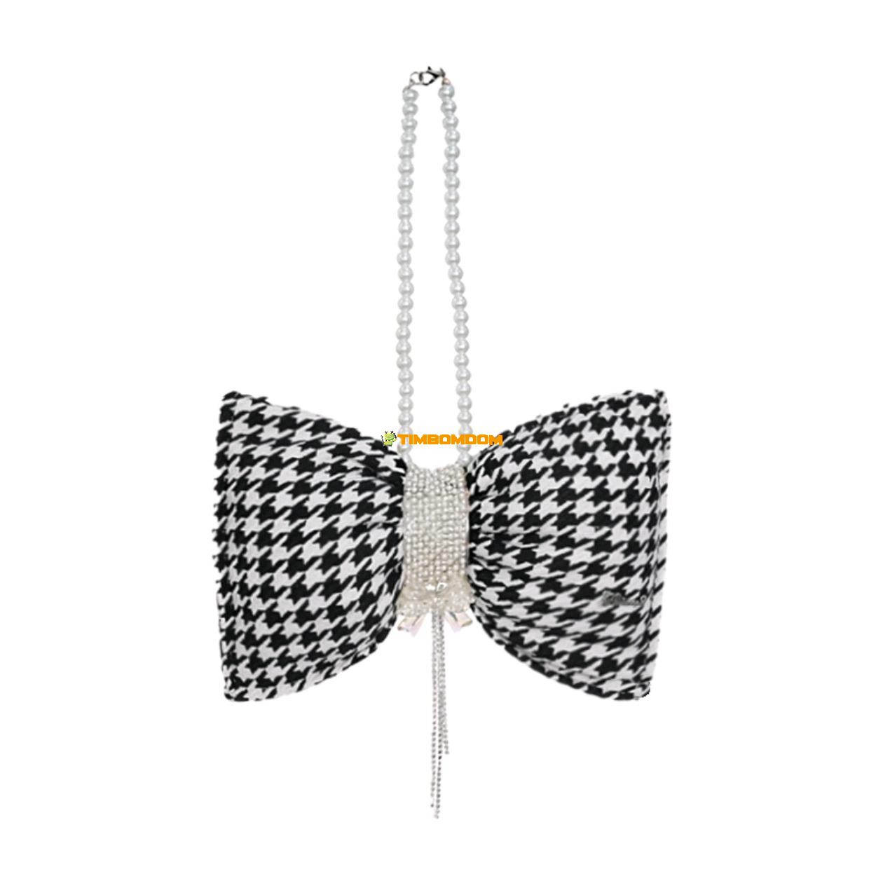 Car Aroma Bamboo Charcoal Bag Bow Pearl New Car Sachet Ornament Car Aroma Bamboo Charcoal Bag Bow Pearl New Car Sachet Ornament