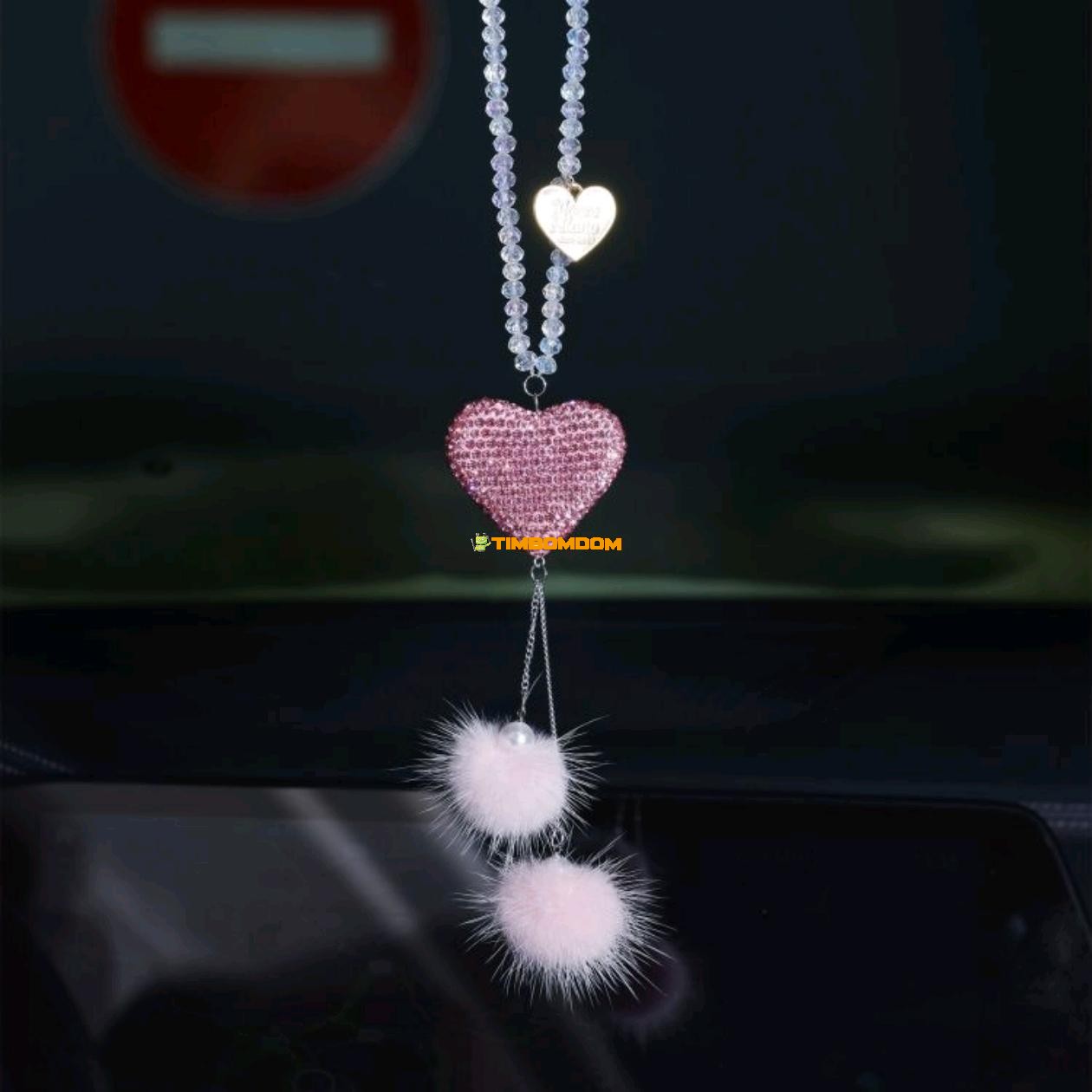 Peach Heart Ornament Pendant Goddess Style Car Interior Decoration High End Peach Heart Ornament Pendant Goddess Style Car Interior Decoration High End