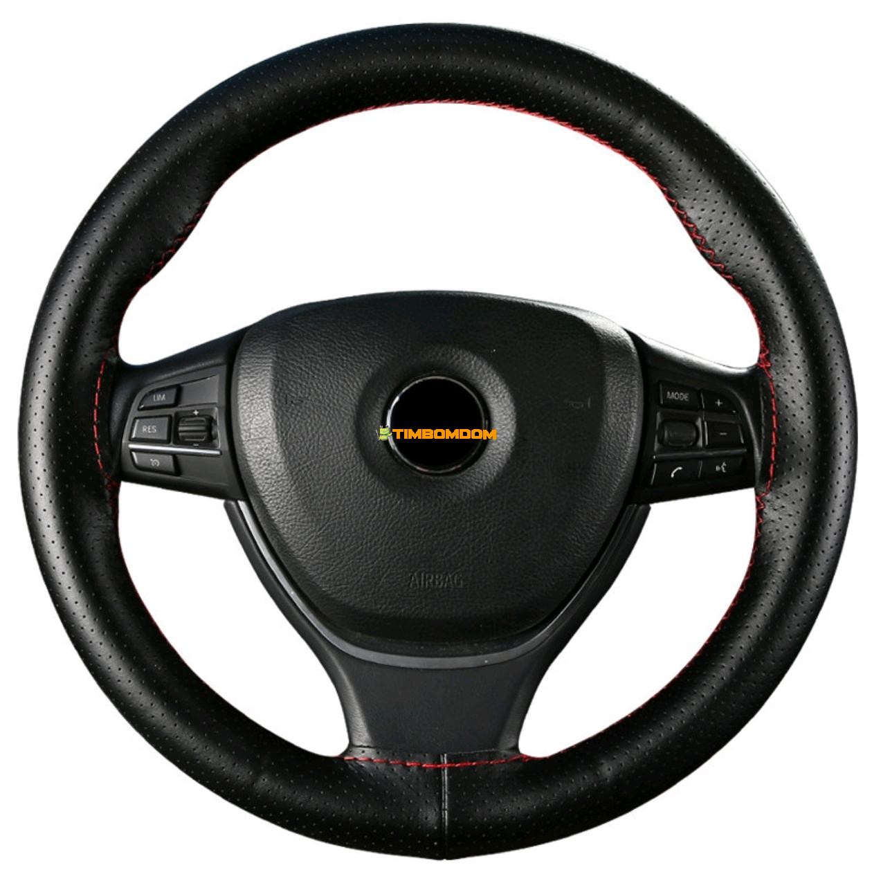 Cowhide Steering Wheel Cover Hand-Sewn Non-Slip Sweat Absorbent Car Genuine Leather Thin Cowhide Steering Wheel Cover Hand-Sewn Non-Slip Sweat Absorbent Car Genuine Leather Thin